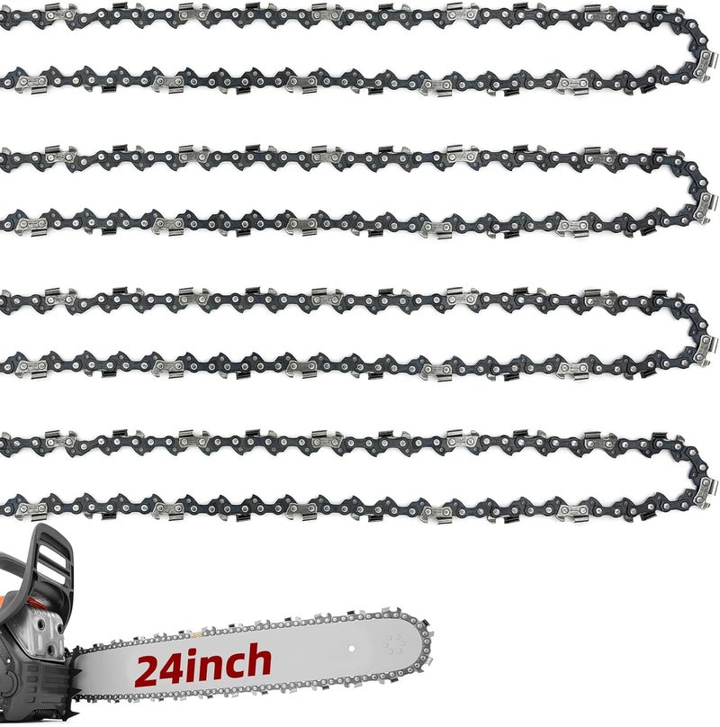 Fifchall 4 Pack 24 Inch Chainsaw Chain .050" Gauge, 3/8" Pitch, 84 Drive Links, 24 Inch Replacement Chains Fit for Husqvarna 460, 460 Rancher, Stihl MS 260, Echo, Poulan, Makita and More - Image 1